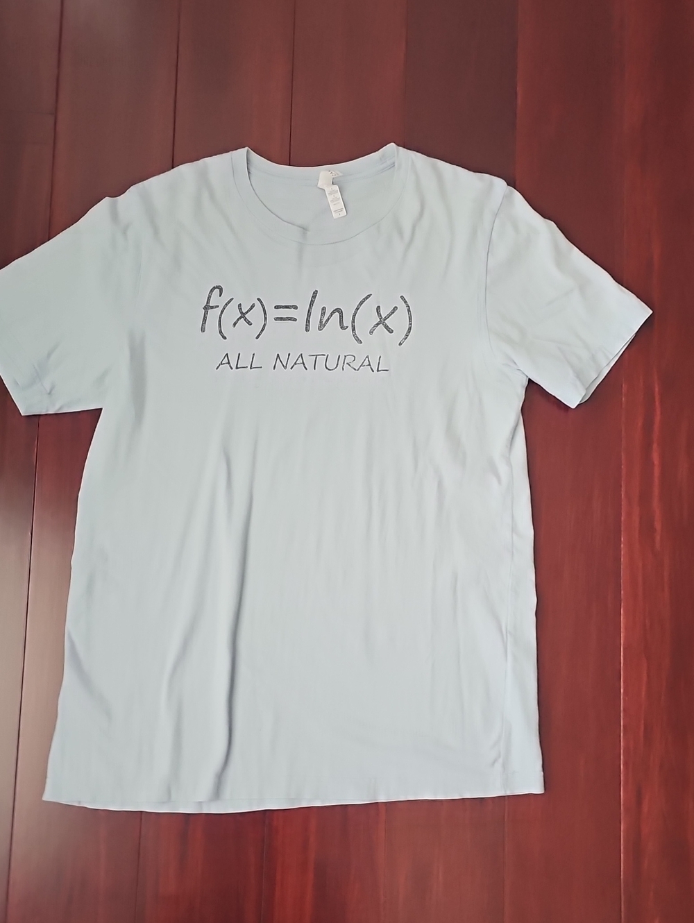 Ganni Light Blue Graphic Tee with Math Print